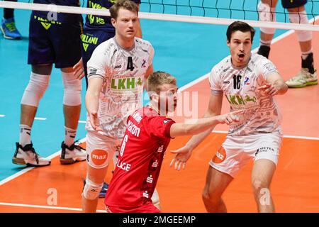 Modena, Italy. 25th Jan, 2023. Team (SVG Luneburg) during Valsa Group Modena vs SVG Luneburg, Volleyball CEV Cup Men in Modena, Italy, January 25 2023 Credit: Independent Photo Agency/Alamy Live News Stock Photo