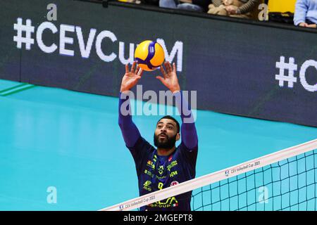 Modena, Italy. 25th Jan, 2023. Earvin Ngapeth (Valsa Group Modena) during Valsa Group Modena vs SVG Luneburg, Volleyball CEV Cup Men in Modena, Italy, January 25 2023 Credit: Independent Photo Agency/Alamy Live News Stock Photo
