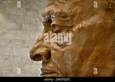 Statue Of Unity Museum, colossal statue of Vallabhbhai Patel, tallest statue in the world, located in the Kevadia colony, Gujarat, India Stock Photo