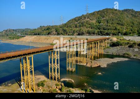 View from Statue Of Unity Complex, colossal statue of Vallabhbhai Patel, tallest statue in the world, located in the Kevadia colony, Gujarat, India Stock Photo