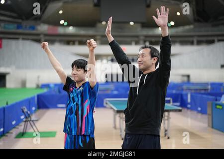 Tokyo, Japan. 26th Jan, 2023. Keishi Hagihara Table Tennis : All Japan Table Tennis Championships 2023 Men's Junior Singles Final at Tokyo Metropolitan Gymnasium in Tokyo, Japan . Credit: AFLO SPORT/Alamy Live News Stock Photo