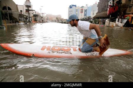 Hurricane Wilma - Command Center Files - 26-HK-439-53. surfboard.bmp. Hurricane Katrina Stock Photo