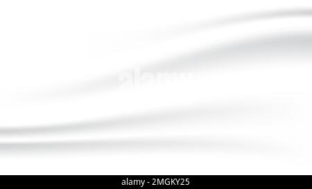 Wallpaper luxury of white fabric texture. Background by soft curve of canvas and wave, Abstract of white striped cloth by illustration. Stock Photo