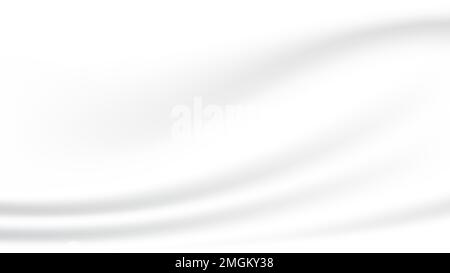 Abstract background of white fabric texture. Wallpaper luxury by soft curve of canvas and wave. Illustration background of white cloth. Stock Photo