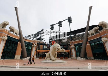 Comerica Park, home of the Detroit Tigers in Downtown Detroit Michigan  Stock Photo - Alamy