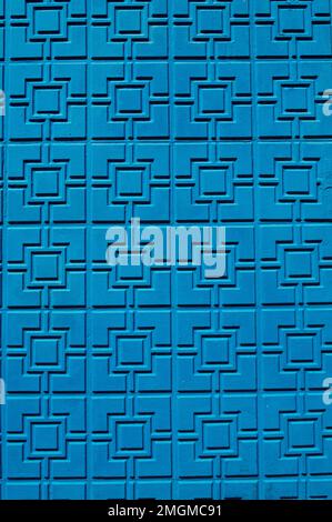 Tiled blue wall for advertisement background. Stock Photo