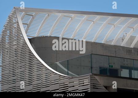 A partial view of the new Jacksons on George being built in Sydney Place. Designed by architects Studio Hollenstein the curved shape resembles a hull Stock Photo