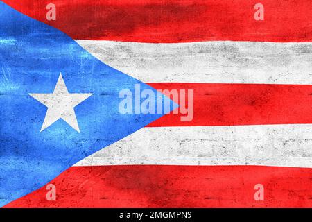 Puerto Rico flag - realistic waving fabric flag Stock Photo - Alamy