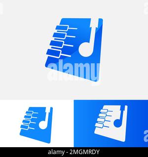 music template logo, logo with modern and futuristic style vector eps format Stock Vector