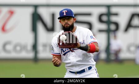 2018 Texas Rangers Rougned Odor #12 Game Issued Grey Jersey