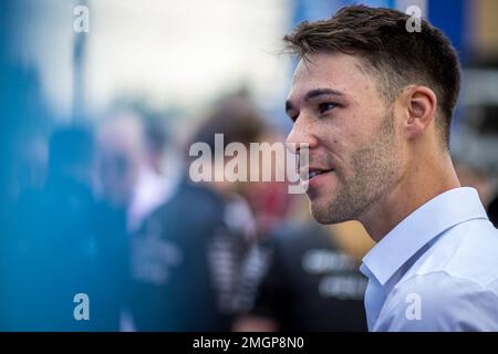 1/26/2023 - Kelvin van der Linde, ABT CUPRA Formula E Team during the Formula E Round 2 - Diriyah E-Prix in Diriyah, Saudi Arabia. (Photo by Sam Bloxham/Motorsport Images/Sipa USA) Stock Photo