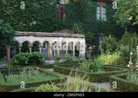 SCHAFFHAUSEN, SWITZERLAND - July 09, 2010 : Herbs Garden in Allerheiligen monastery. It used to be monks' work growing herbs to cure poor people Stock Photo