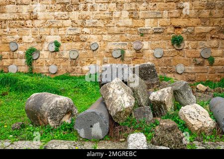 Byblos Crusader Castle, Lebanon. It was built by the Crusaders in the 12th century, one of oldest continuously inhabited cities in the world, Byblos, Stock Photo