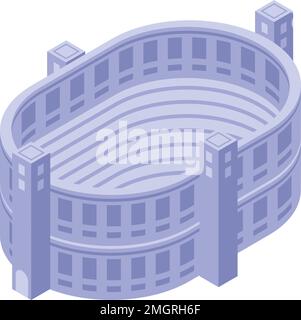 Culture amphitheater icon isometric vector. City travel. Old religion ...