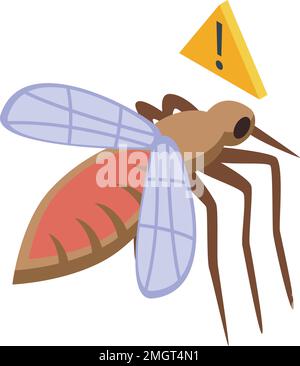 Mosquito icon isometric vector. Dengue protection. Person bite Stock Vector