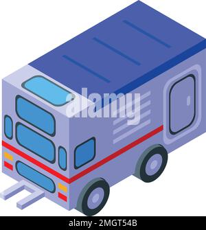 Space colonization icon isometric vector. Mars base. Future colony Stock Vector