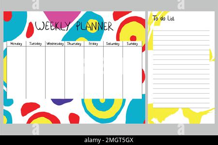 Simple business organizer, budget planner, weekly and daily. Paper sheet.  Daily organizer. Notes paper. Page Template for agenda, schedule, planners,  checklists, notepads. 10886922 Vector Art at Vecteezy