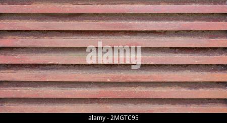 Old dirty used red colored grunge wooden panels background Stock Photo