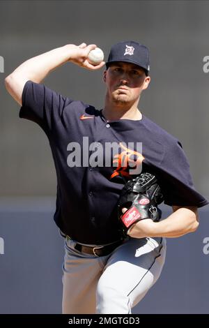 Detroit Tigers' Kyle Funkhouser (36) delivers a pitch during the