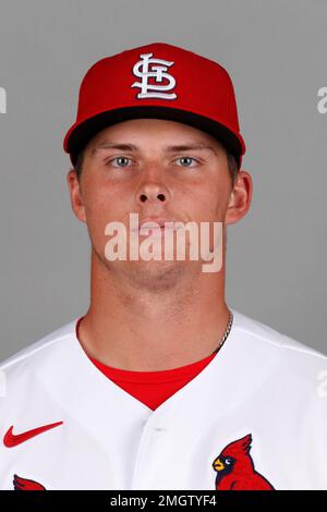 St. Louis, United States. 19th Jan, 2020. St. Louis Cardinals power  hitting, third base prospect Nolan Gorman, talks with reporters at the St.  Louis Cardinals Winter Warm-Up in St. Louis on Sunday