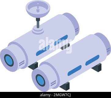 Mars colonization icon isometric vector. Space base. Future colony Stock Vector