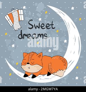Vector sleeping fox Stock Vector