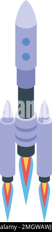Space rocket icon isometric vector. Future rover. Astronaut planet Stock Vector