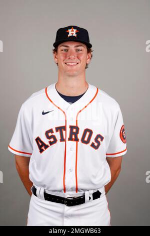 This is a 2020 photo of Forrest Whitley of the Houston Astros baseball  team. This image reflects the Astros active roster as of Tuesday, Feb. 18,  2020, when this image was taken. (