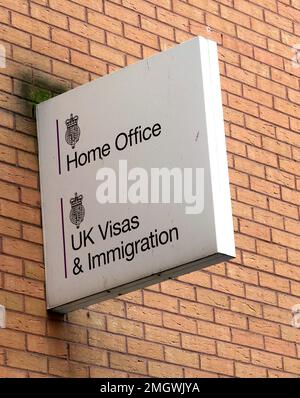 Home Office, UK Visa & immigration, Old Hall St, Llverpool city, centre, Merseyside, England, UK, L3 9BP - Home Secretary Suella Braverman Stock Photo