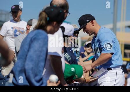 Mariners Authentics: Kyle Seager Green Game-Used Jersey 2014