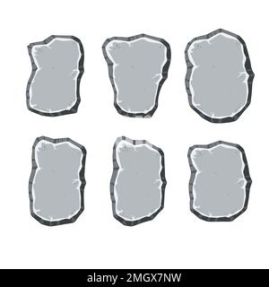 Grey stones set Stock Vector