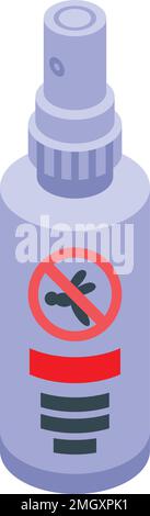 Spray control icon isometric vector. Cream person. Electric bracelet Stock Vector