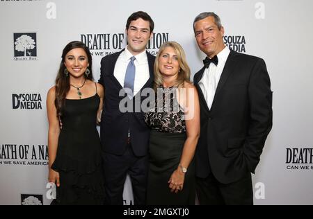 Danielle D'Souza, Brandon Gill, Judie Gill and Russell Gill seen at the ...