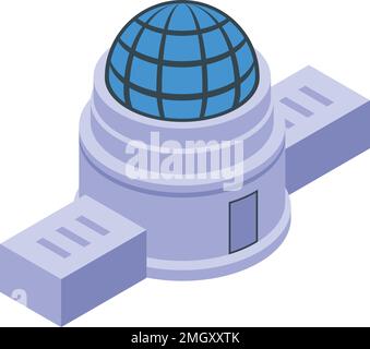 Mars base icon isometric vector. Space planet. Future colony Stock Vector
