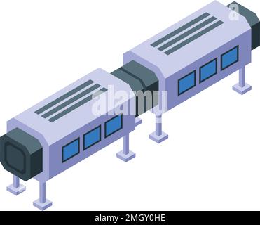 Space colony base icon isometric vector. Mars planet. Galaxy station Stock Vector