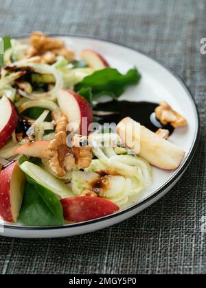 Fennel Apple Salad on Arugula Stock Photo