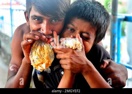 Street children known as Tokai are increasingly getting addicted to a new drug called ‘dandy’, pushing their lives towards ruination Stock Photo