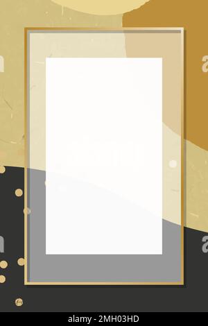 Transparent frame on Memphis pattern background vector Stock Vector