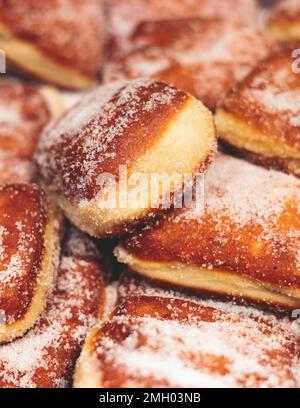 Variety assortment of traditional finnish sweets and pastries with cinnamon bun, and cardamon roll and rolls, butter bun and other, korvapuusti, laski Stock Photo