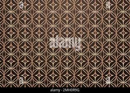 Seamless golden round geometric patterned background design resource vector Stock Vector
