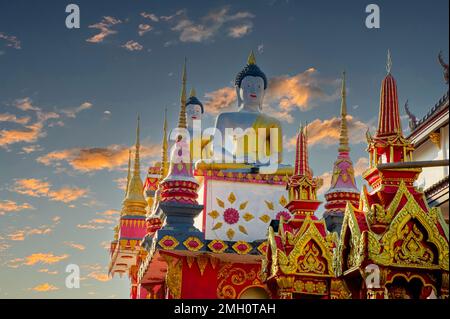 Huay Sai Khao Temple With modern, beautiful and strange applied art in Chiang Rai, Thailand visited by tourists from all over the world Stock Photo