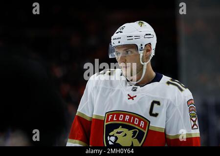 Florida Panthers' Aleksander Barkov plays during an NHL hockey game,  Tuesday, March 21, 2023, in Philadelphia. (AP Photo/Matt Slocum Stock Photo  - Alamy