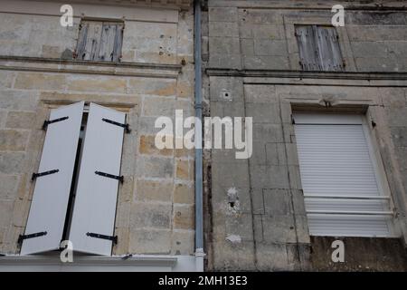 before and after facelift comparison of clean building facades with ...