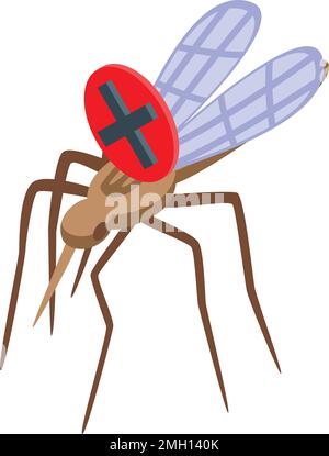 Virus mosquito icon isometric vector. Electric cream. Malaria protection Stock Vector