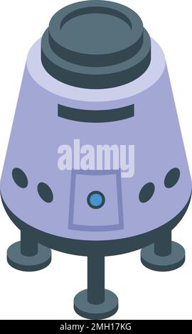 Astronaut spaceship icon isometric vector. Space colonization. Mars planet Stock Vector