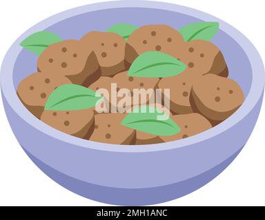 Tempura balls icon isometric vector. Fried shrimp. Seafood dish Stock Vector