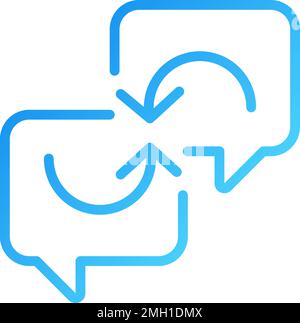 Exchange opinions pixel perfect gradient linear vector icon Stock Vector