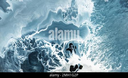 Abstract blue grunge watercolor patterned background vector Stock Vector