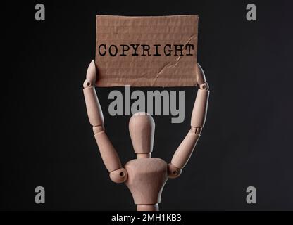 Copyright violation, intellectual property law infringement, piracy concept. World day. High quality photo Stock Photo