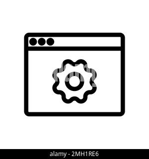 Software testing icon line isolated on white background. Black flat thin icon on modern outline style. Linear symbol and editable stroke. Simple and p Stock Vector